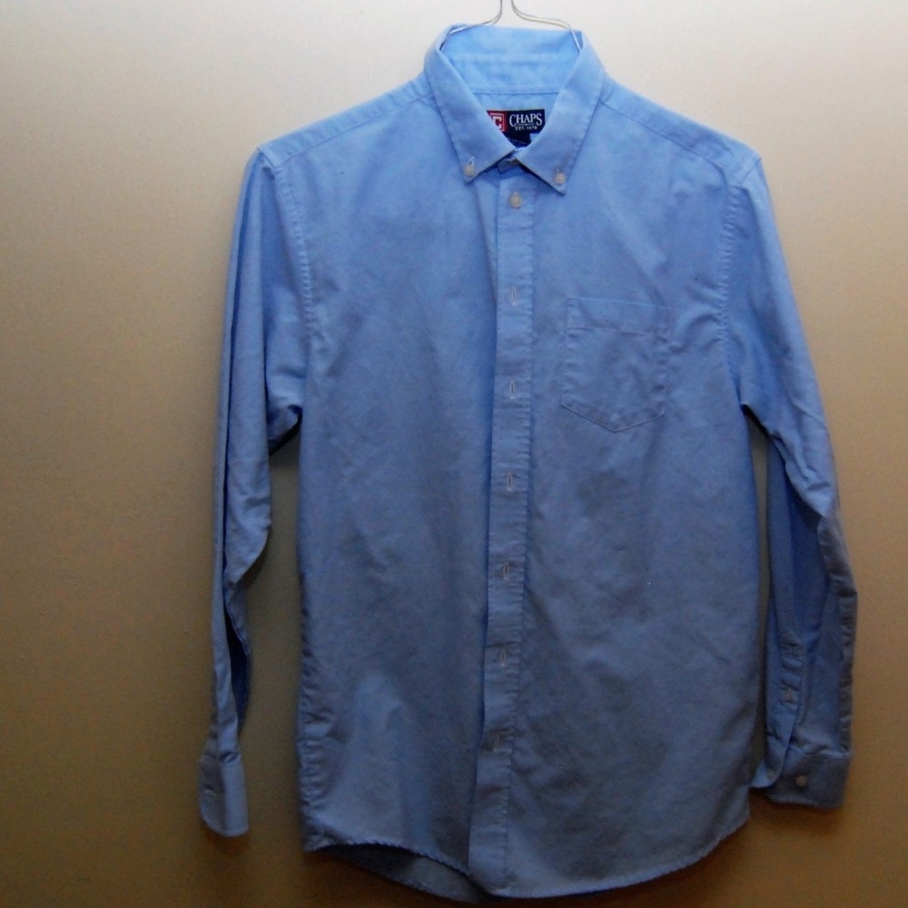 Chaps Long Sleeve Button Down Shirt Boy Size 18